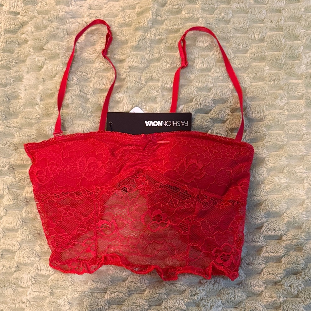 Fashion Nova Scarlet Lace Bandeau